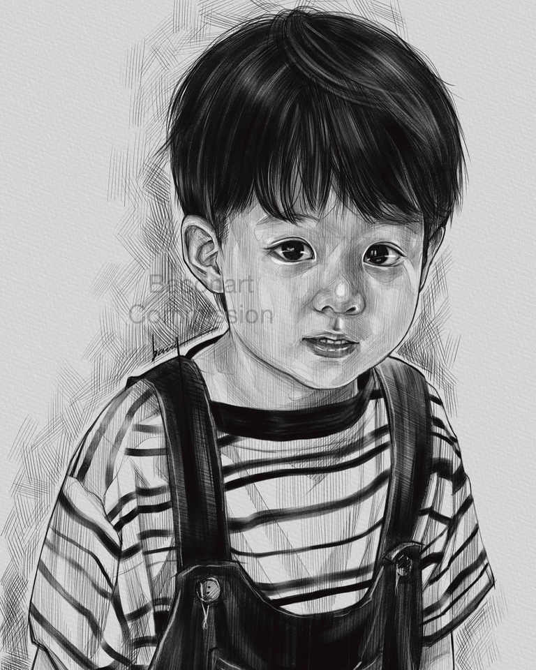 วาดภาพเหมือน Portrait - รับวาดภาพเส้น sketch ขาวดำและสี สไตล์ Free-hand drawing - 5