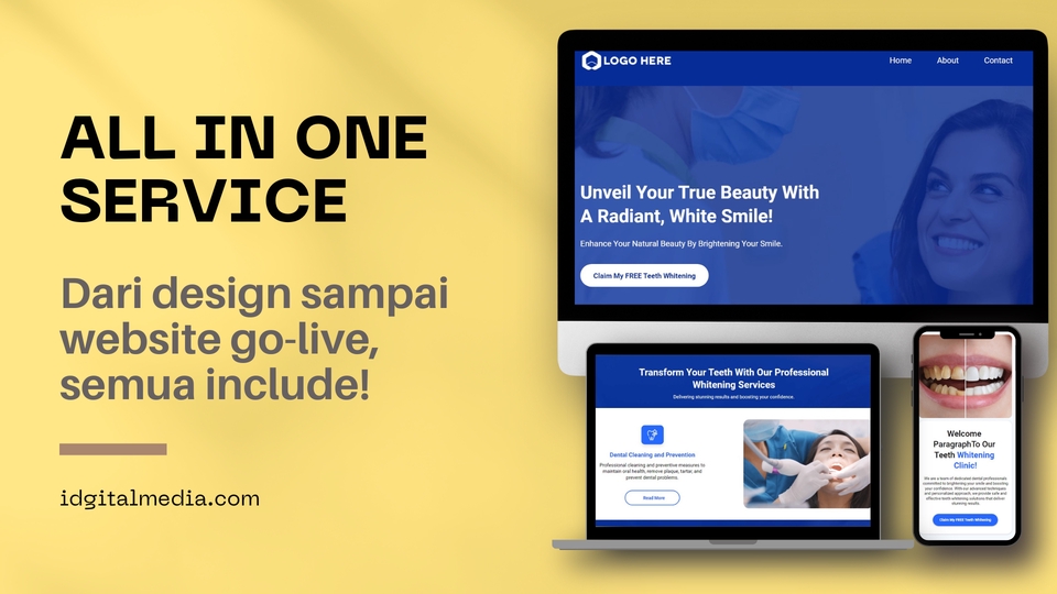 Jasa Pembuatan Website Profesional, Dari Design Sampai Website Go-live, Semua Termasuk.