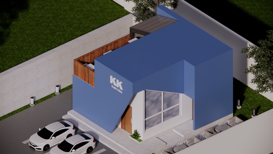 3D & Perspektif - DESAIN EXTERIOR RUMAH TINGGAL, KANTOR, CAFE DAN LAIN-LAIN - 24