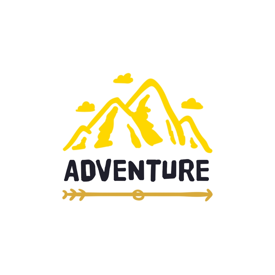 ออกแบบโลโก้ สไตล์มินิมอล สีเหลือง พร้อมลูกศร