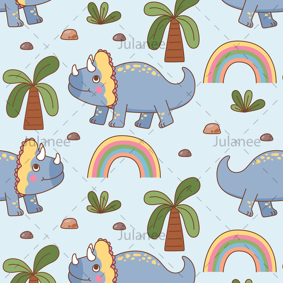 ออกแบบลายผ้า - รับออกแบบลายผ้า Pattern/Repeat สไตล์ Flat - 17