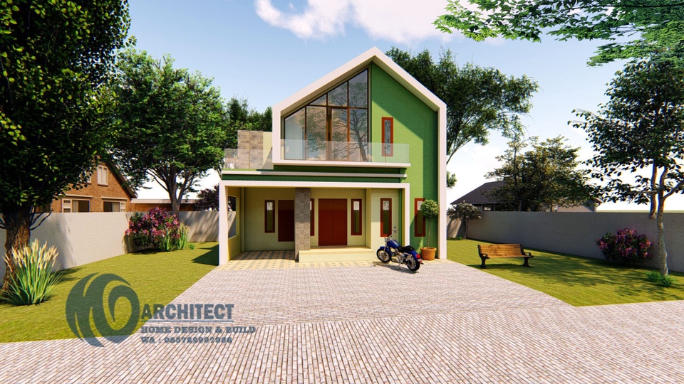 3D & Perspektif - Desain Rumah Minimalis Modern  - 1