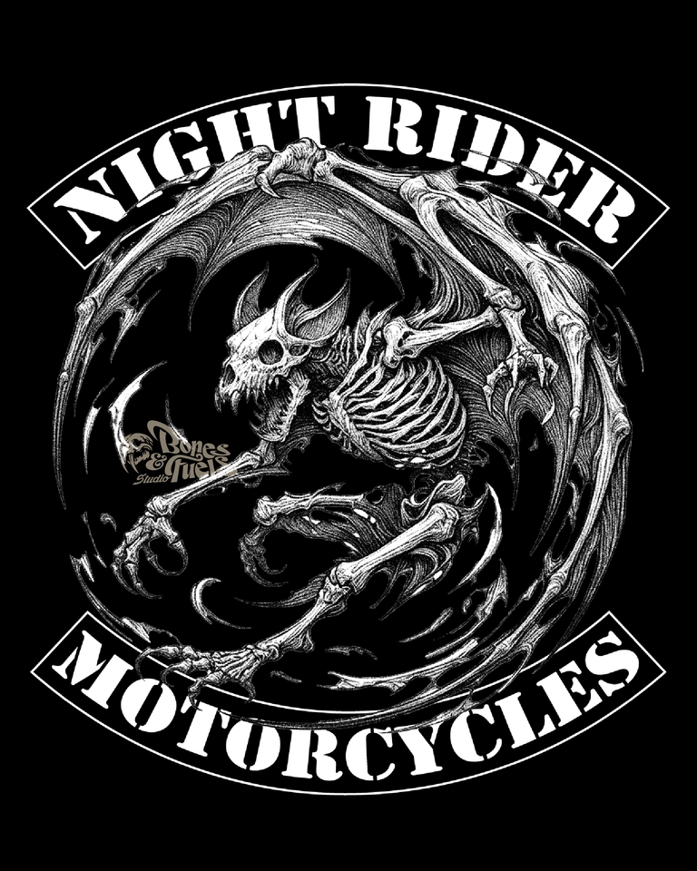 Desain kaos motor dengan gambar tengkorak dan sayap, cocok untuk desain kaos distro, baju, kaos custom, dan jersey.