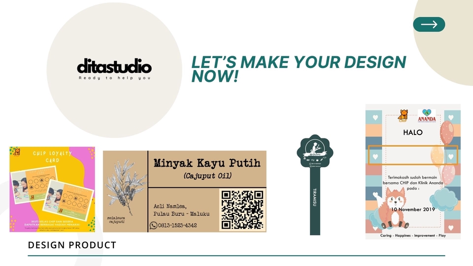 Desain produk contoh, desain kartu nama unik, kartu undangan pernikahan simple, desain brosur makanan, desain poster kreatif, desain banner toko, desain katalog produk, desain company profile, desain kalender unik, desain sertifikat online.