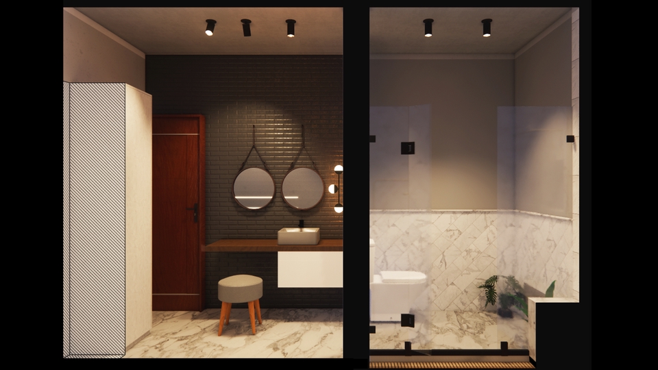 3D & Perspektif - Interior Design Project | Foto Ruangan + Ukuran + Deskripsi Material | Retouching - 1