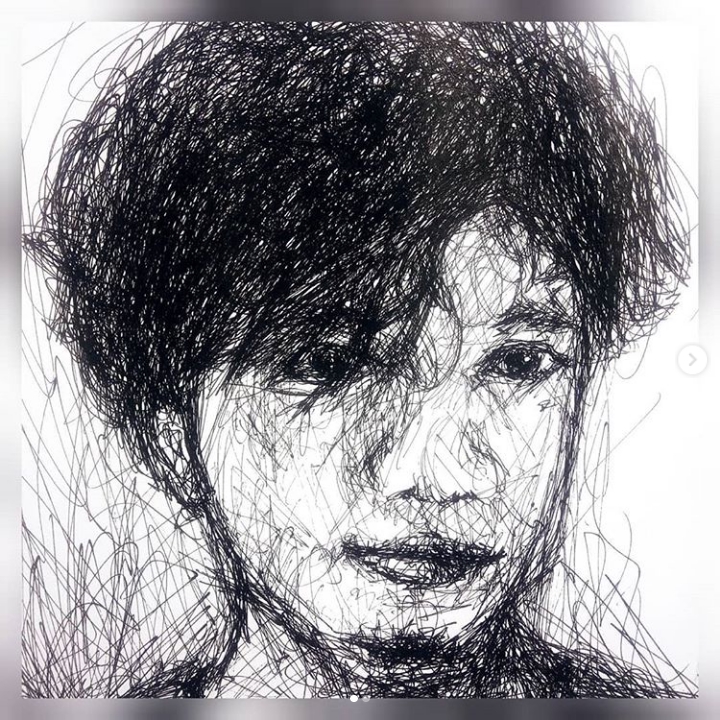 Gambar Potret - Lukisan Wajah dengan Pensil - 4