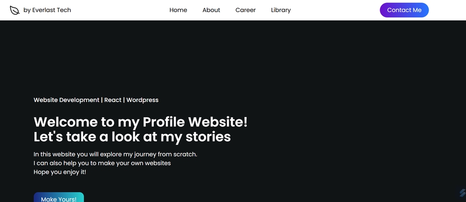 Jasa pembuatan website profesional dan website development dengan React dan Wordpress.