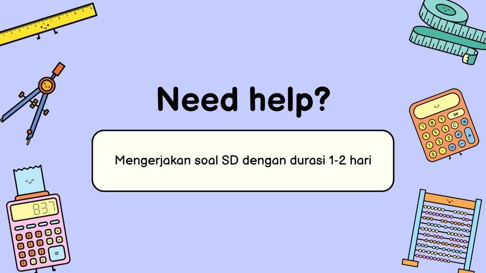 Jasa Lainnya - Menyelesaikan Tugas Matematika (Tingkat SD) dan Grammar Bahasa Inggris (Tingkat SD hingga SMP) - 2