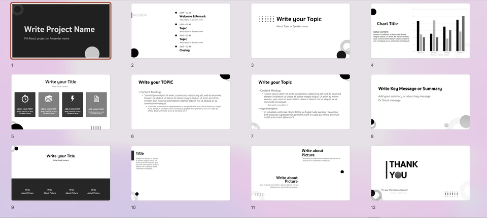 ออกแบบสไลด์ Power point master slide