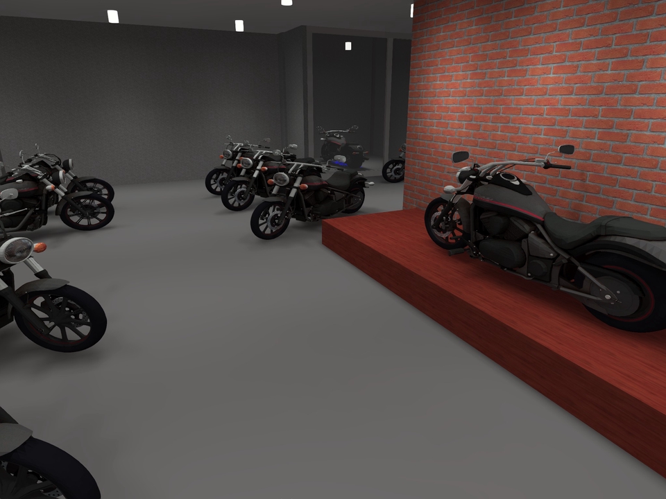 ออกแบบแสงสว่างภายในอาคารโชว์รูมมอเตอร์ไซค์