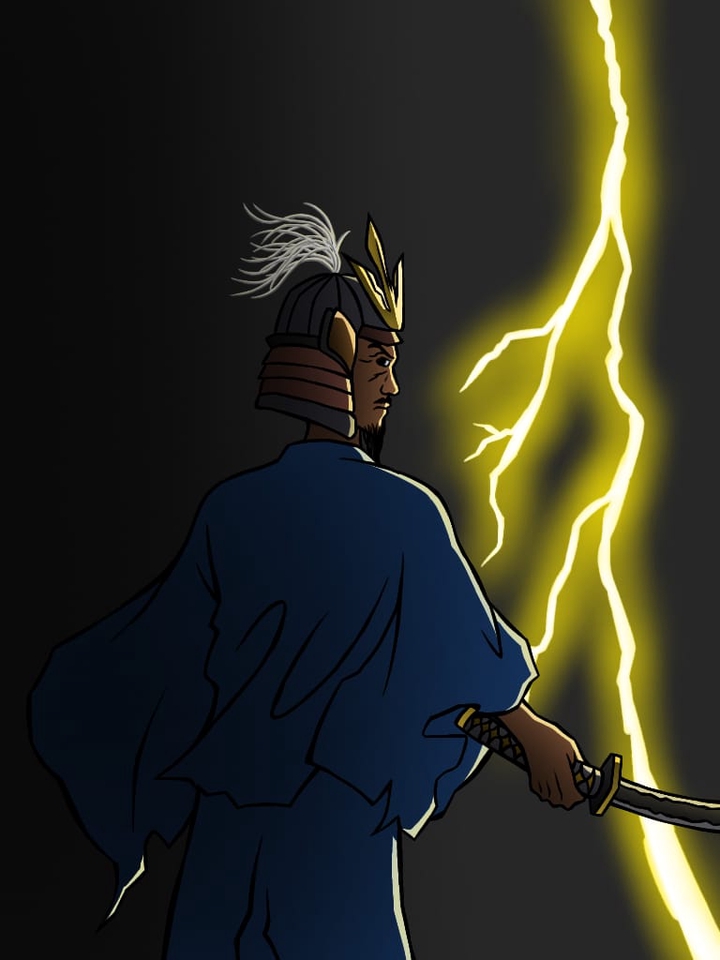 2D illustration of a samurai boss fight from the game, Sekiro: Shadows Die Twice.