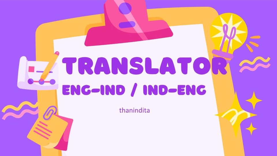 Jasa penerjemah bahasa Inggris ke Indonesia dan Indonesia ke Inggris dengan kualitas terbaik. Dapatkan terjemahan yang akurat dan profesional.