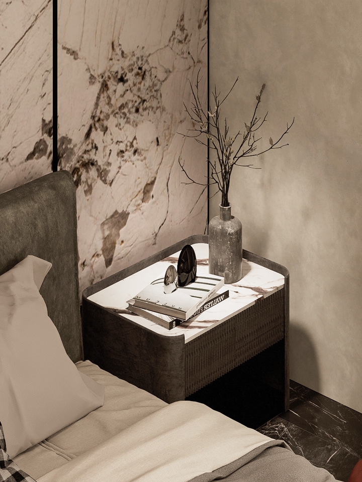 Jasa desain interior rumah minimalis dengan furniture modern dan lampu meja minimalis.