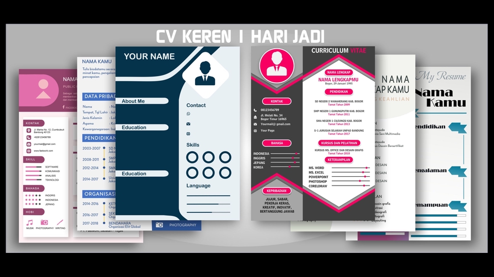 Portfolio & Resume - CV ONLINE KEREN UNTUK LAMARAN VIA EMAIL - 1