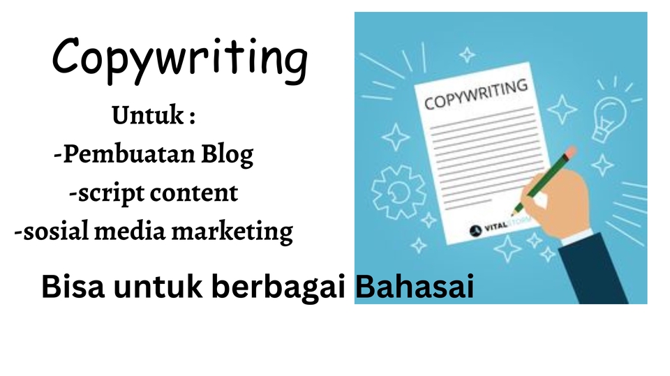 Penulisan Konten - Penulisan Content Artikel| Copywriting| Pembuatan Script Video|DEskripsi produk|content website - 1