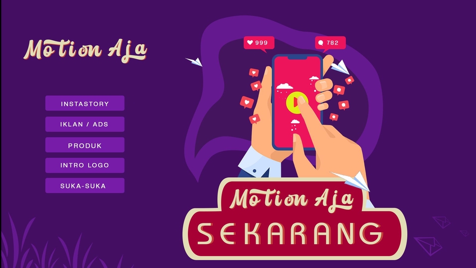 Motion Graphics - Jasa Pembuatan Motion graphics | Iklan produk | Intro Logo | Insta story 1 hari jadi - 1