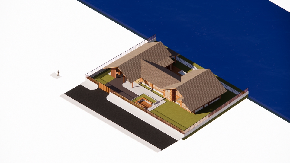 ทำโมเดล 3D - ขึ้นโมเดล 3D model Sketch up บ้าน อาคาร ตามแบบ - 6