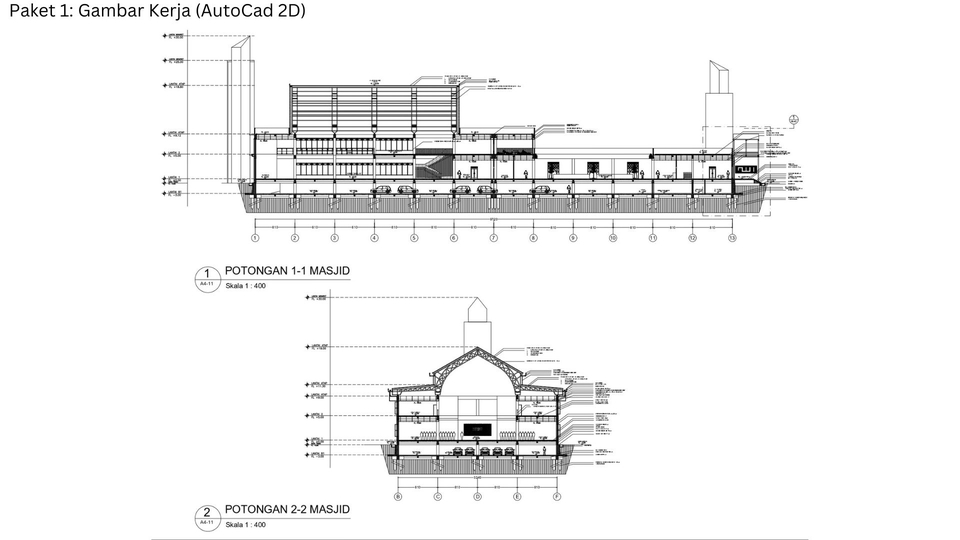 CAD Drawing - Gambar Kerja 2D AutoCad (As Built Drawing) dan Detail Arsitektural - 4