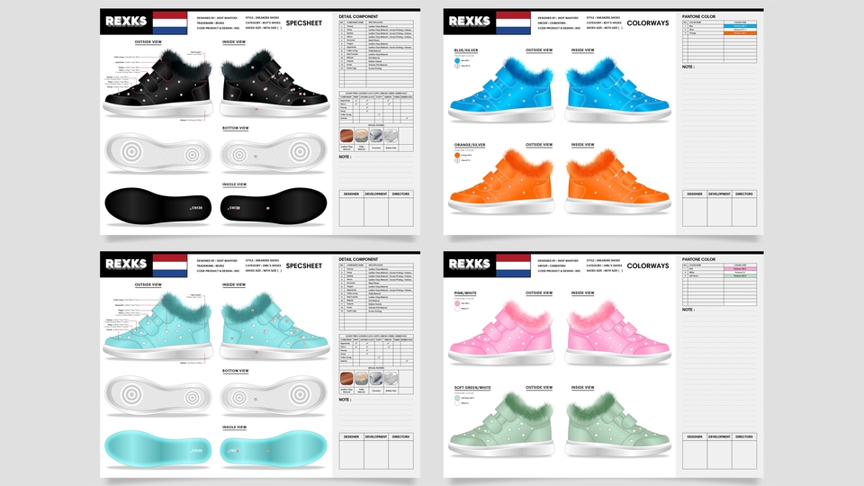 Gambar dan Ilustrasi - KONSEP DESAIN SEPATU MODERN DAN TRENDI DENGAN PAKET TEKNOLOGI DAN RENDER UNTUK MANUFACTURE - 28