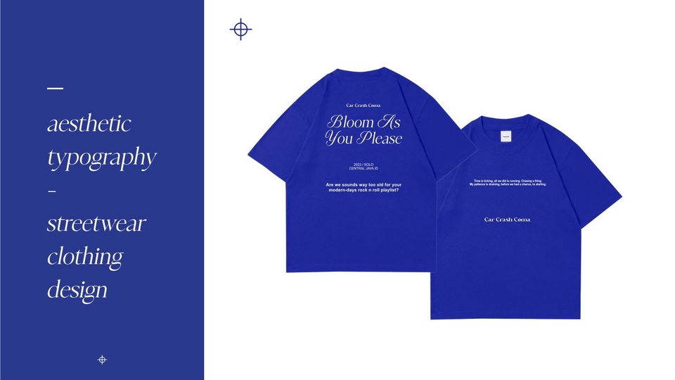 Desain Kaos & Motif - Desain Kaos T-Shirt Streetwear Tipografi Aesthetic - 1