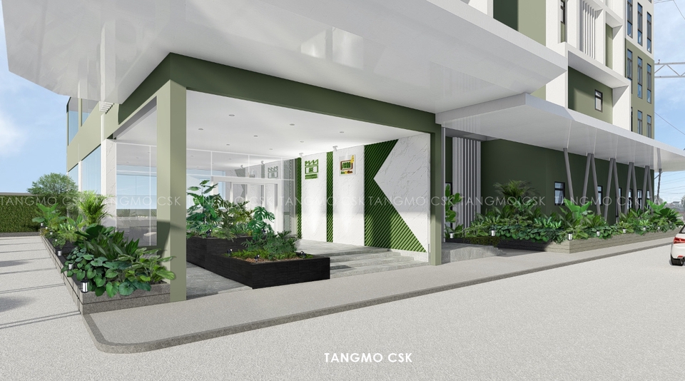 รับจัดสวน ภูมิทัศน์ สวยงาม หน้าอาคาร ออกแบบจัดสวน รับออกแบบสวน รับจัดสวน กรุงเทพฯ