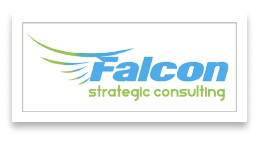 Logo Falcon Strategic Consulting, desain profesional untuk konsultasi strategis.