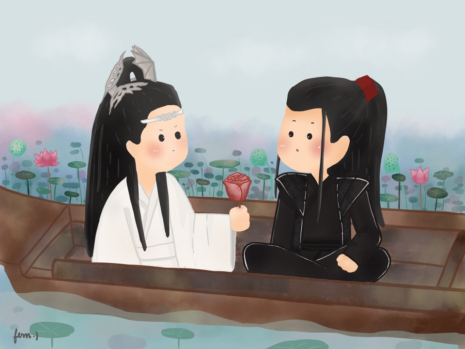 ภาพประกอบการ์ตูนชายหญิงแต่งตัวสวยงามกำลังนั่งเรือ รับออกแบบโลโก้ รับจ้างออกแบบโลโก้ ออกแบบโลโก้