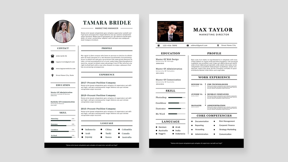 Contoh desain kartu nama dan CV profesional untuk meningkatkan karir Anda. Temukan jasa desain CV dan kartu nama terbaik di sini.