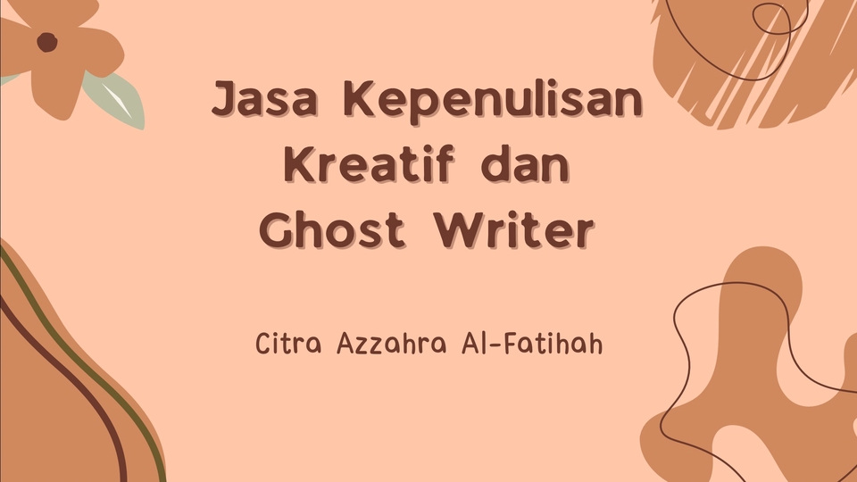 Penulisan Konten - Menawarkan jasa Penulisan Kreatif, Ghost Writer untuk Cerpen, Novel, atau aplikasi menulis lainnya - 1