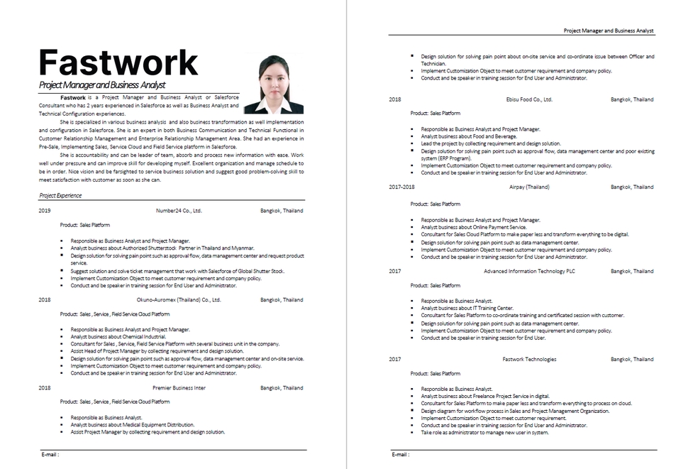 Portfolio & Resume - รับจัดทำ Resume/CV ให้ HR โดนใจ พร้อมให้คำปรึกษาตลอดช่วงสัมภาษณ์งาน - 6
