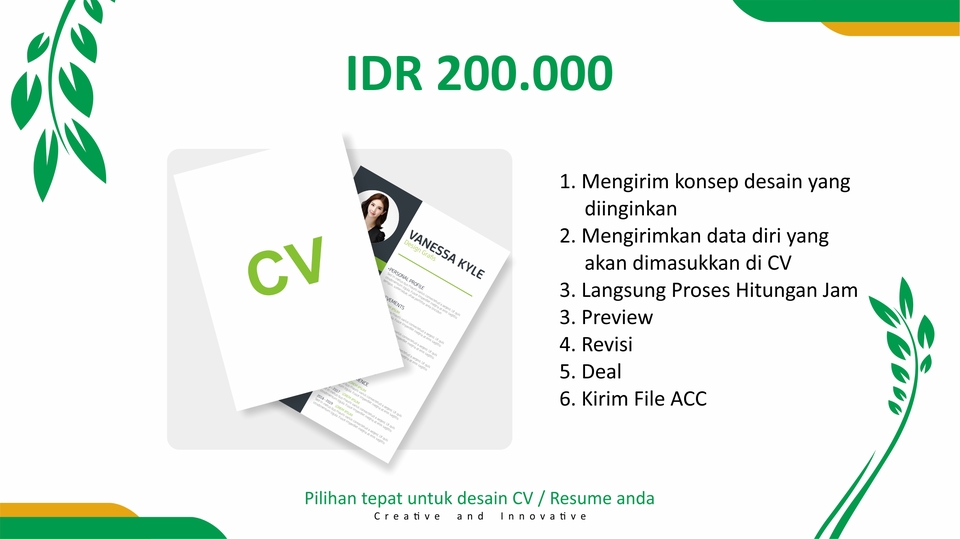 Portfolio & Resume - DESAIN CV (CURICULUM VITAE) / RESUME PROFESIONAL | EXPRES 1 HARI JADI - 4