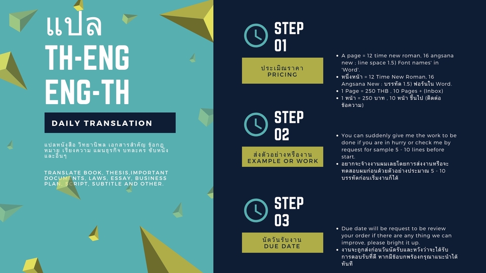 รับแปลภาษา ไทย-อังกฤษ อังกฤษ-ไทย แปลเอกสาร บทความ งานวิจัย รับแปลภาษาญี่ปุ่น เกาหลี จีน ลาว เวียดนาม