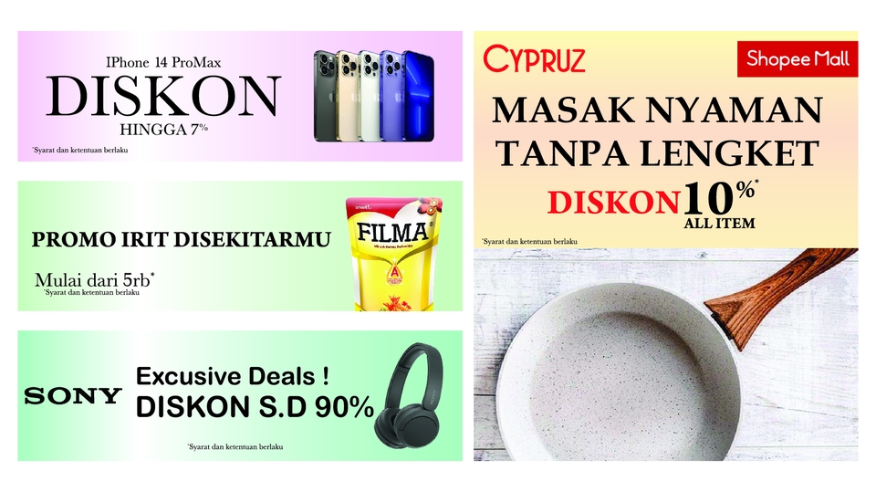 Banner Online - JASA DESAIN BANNER/PAMFLET/SPONSOR/IKLAN ECOMERCE/KWITANSI KEKINIAN - 2