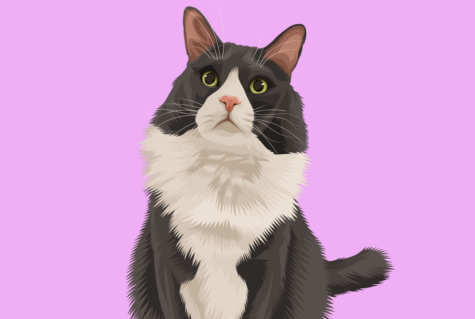 Gambar dan Ilustrasi - Vector Portrait pets - 6