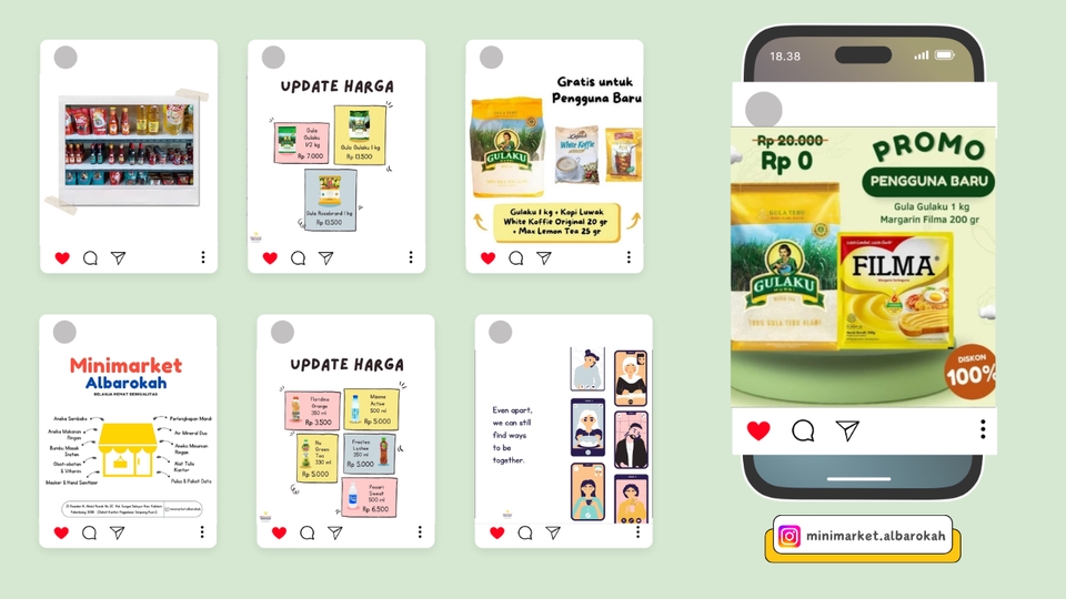 Jasa Desain Banner Instagram, Banner Promosi,  Buat Banner Online,  Desain Banner Unik, Banner Keren, Banner Toko Online, Desain Banner Olshop,  Banner Web  untuk usaha di Albarokah.