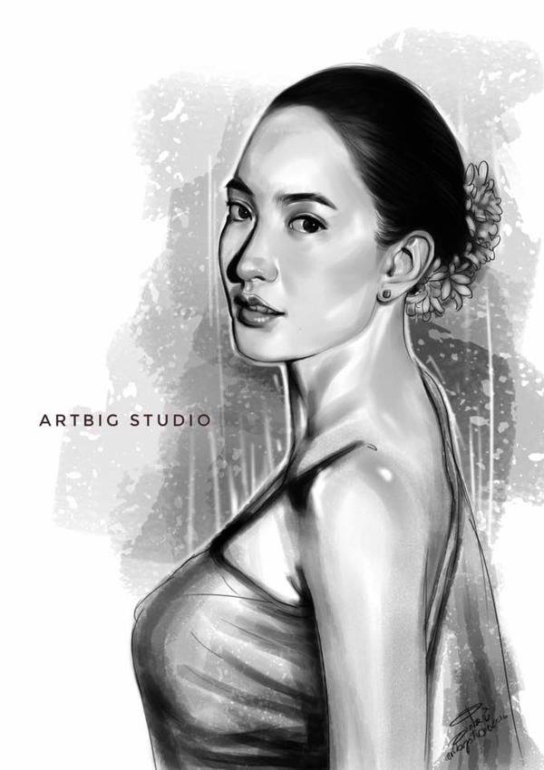 วาดภาพเหมือน Portrait - วาดภาพเหมือน ด้วยเทคนิค Digital Painting - 7