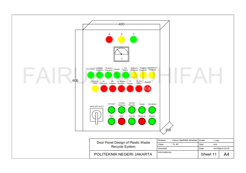 Jasa drafter autocad untuk desain panel pintu sistem daur ulang sampah plastik, buat skripsi atau tugas akhir mahasiswa arsitektur, teknik sipil, teknik industri, teknik lingkungan, drafter murah