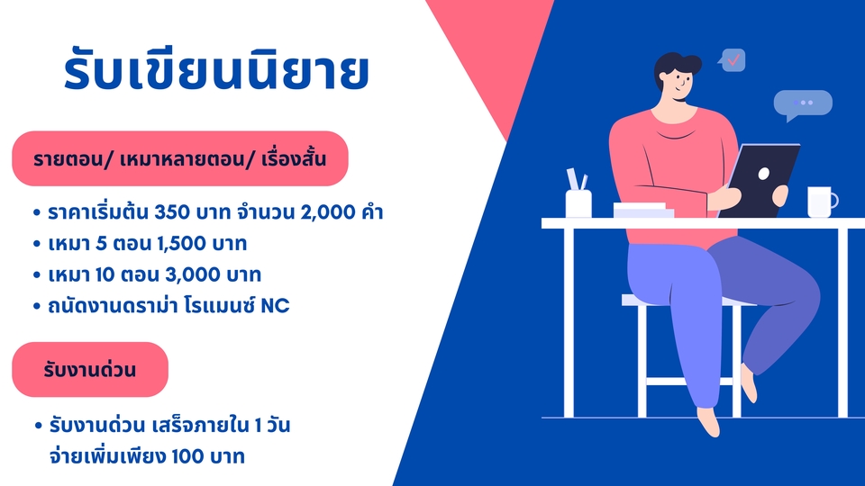เขียนนิยาย / เรื่องสั้น - รับเขียนนิยาย - 1