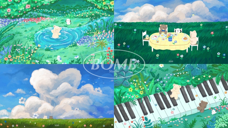 รับวาดรูป ภาพประกอบ สไตล์น่ารัก สีสันสดใส วาดภาพประกอบนิทาน วาดรูปการ์ตูน
