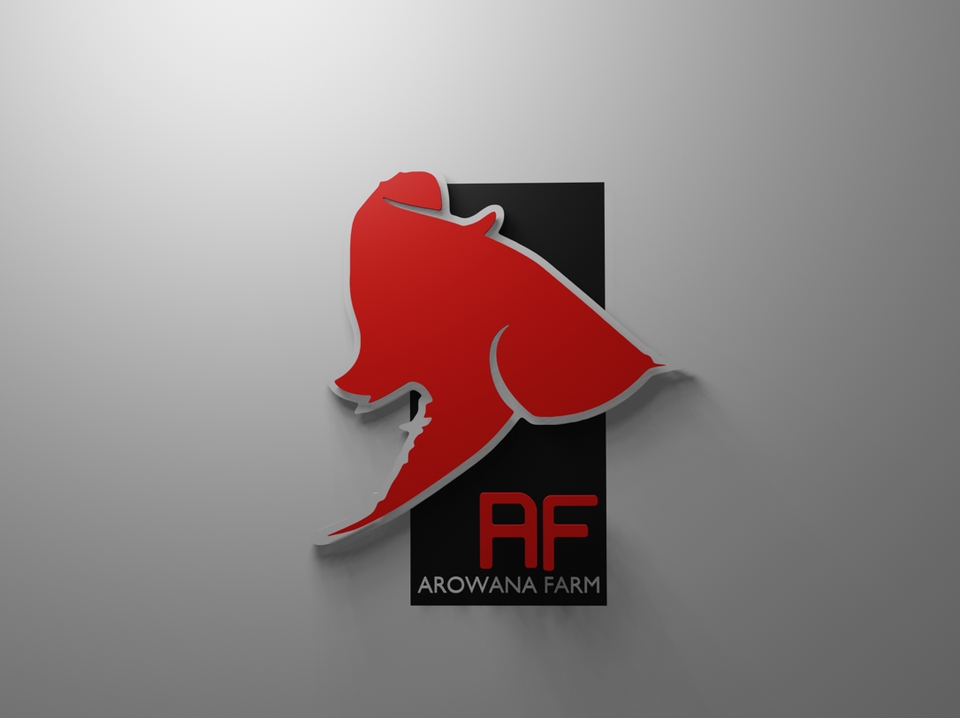 รับทำโมเดล3D โลโก้ Arowana Farm