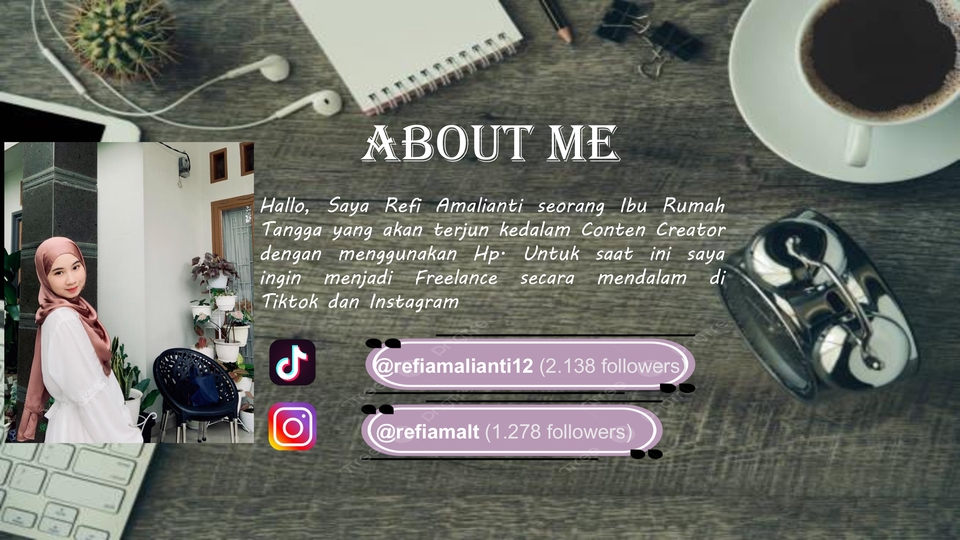 Jasa endorse selebgram murah Instagram dan Tiktok. Refi Amalianti, ibu rumah tangga, menawarkan jasa endorse produk.  Harga terjangkau.