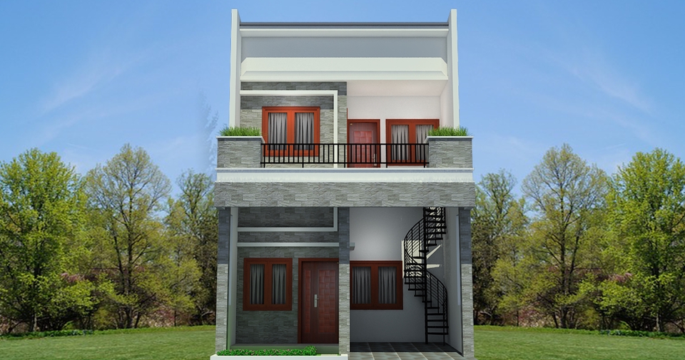 3D & Perspektif - Jasa Desain Denah + 3D Exterior Rumah - 9