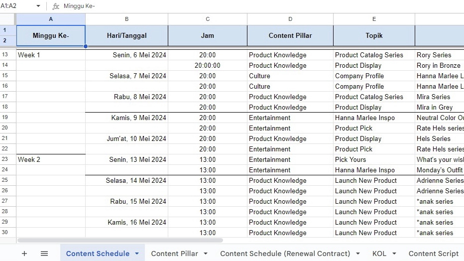 Jasa Iklan Google Shopping - Contoh Konten Jadwal Iklan Media Sosial Untuk Client