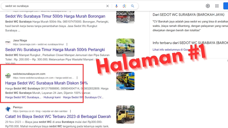 Jasa SEO Surabaya Murah Harga Diskon 5% untuk website dan toko online.