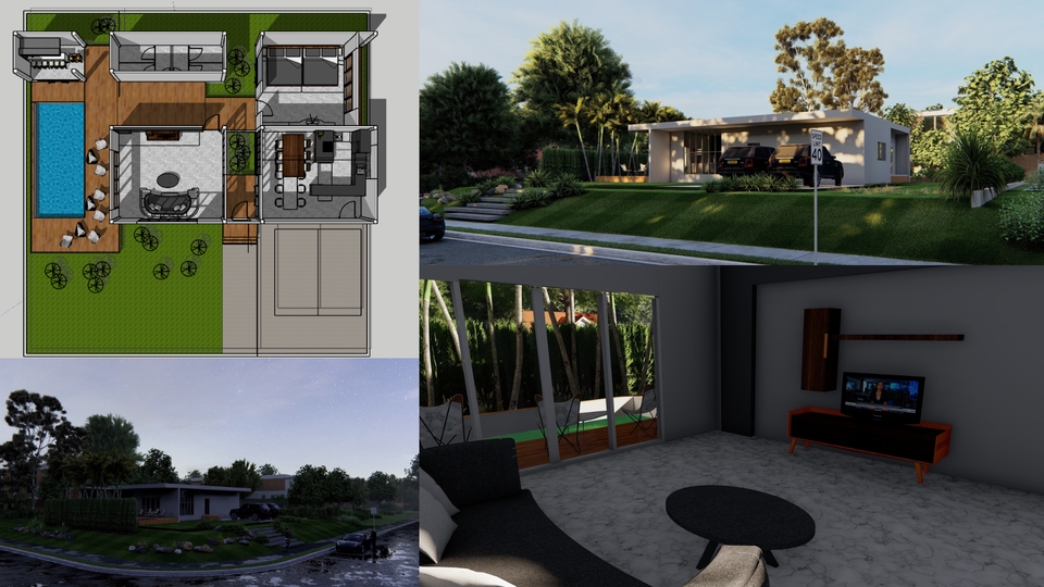 3D Perspective - รับงานปั้นโมเดล 3D sketch up พร้อม render - 4