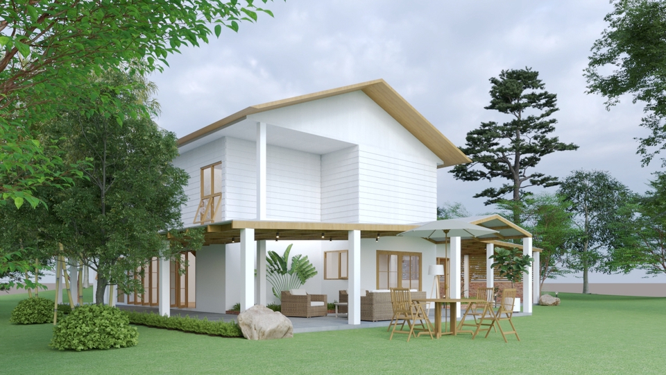ออกแบบตกแต่งภายในและภายนอก - รับออกแบบและเขียนแบบก่อสร้างงาน ภายนอก , Landscape - 12