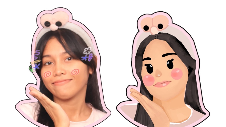 Desain Karakter - Desain muka menjadi kartun - 1