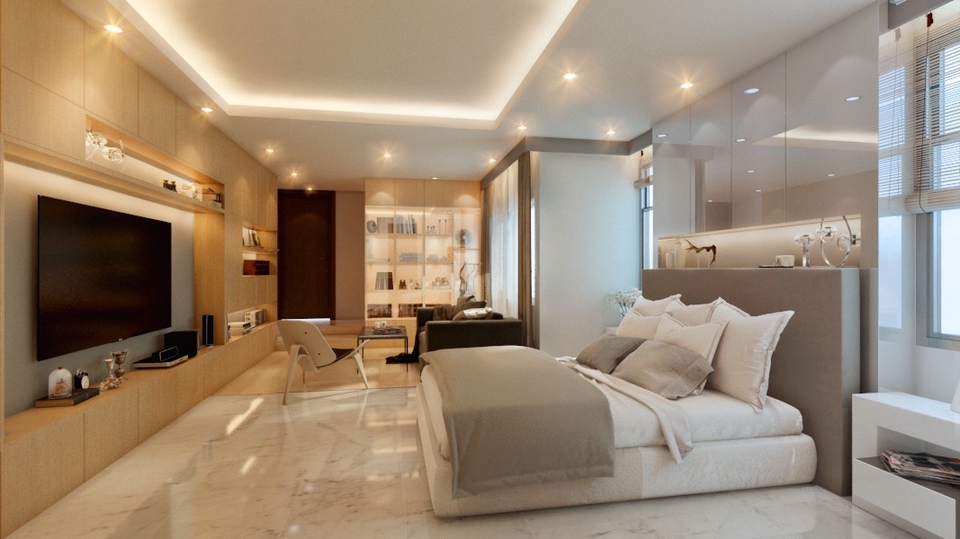 3D Perspective - ออกแบบ ทำภาพ 3D Perspective งานภายใน Interior - 1