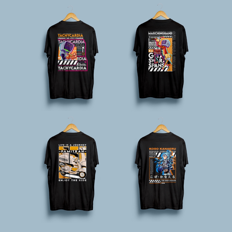 Desain Kaos & Motif - Design Kaos T-Shirt dan hoodie Streetweear style - 5