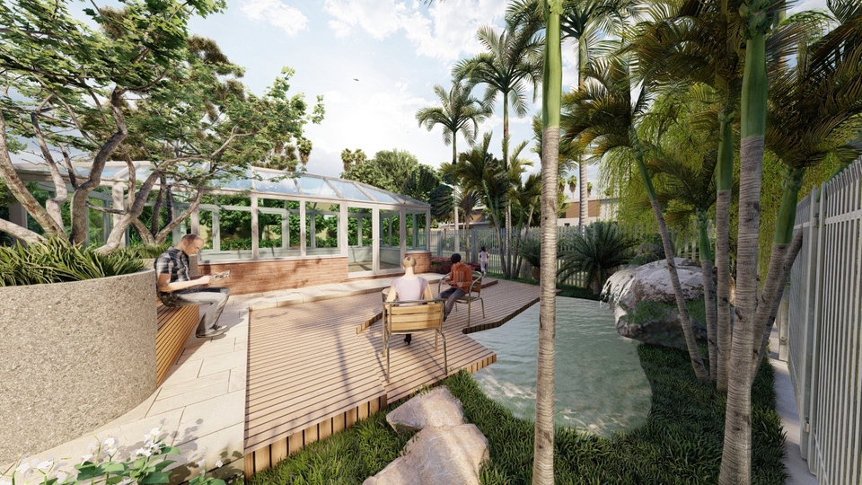 รับจัดสวน ออกแบบสวน ภูมิทัศน์ สวยงาม จัดสวน สไตล์ โมเดิร์น